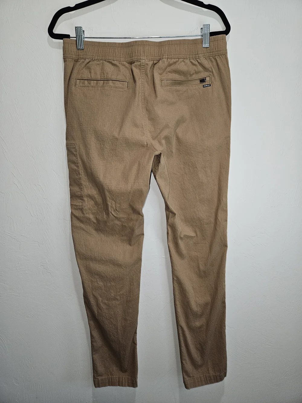 Hurley Men's Tan Drawstring Cargo Pants Size Medium Ripstop Khaki Bottoms